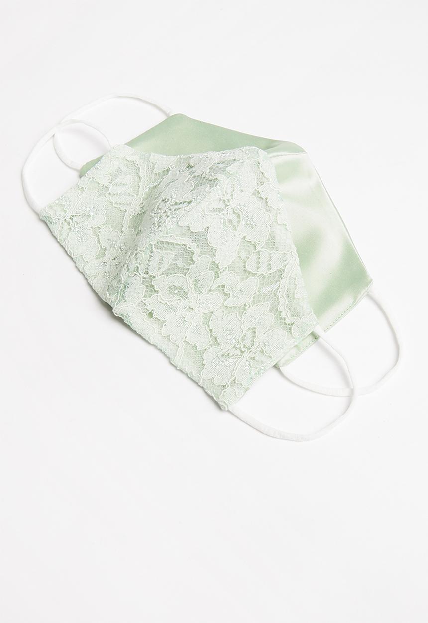 Superbalist - Lace face mask - green