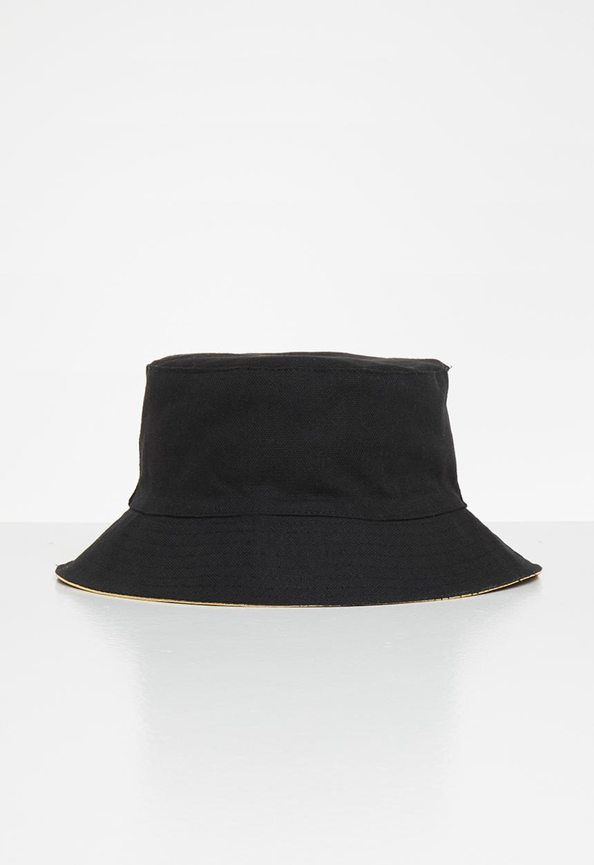 Superbalist - Reversible bucket hat - black & gold