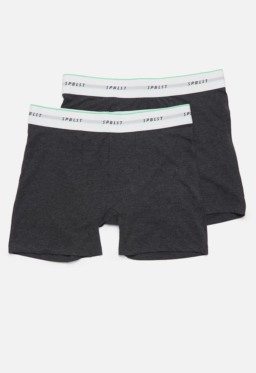 Superbalist - 2 Pack Ryder long boxer briefs - charcoal