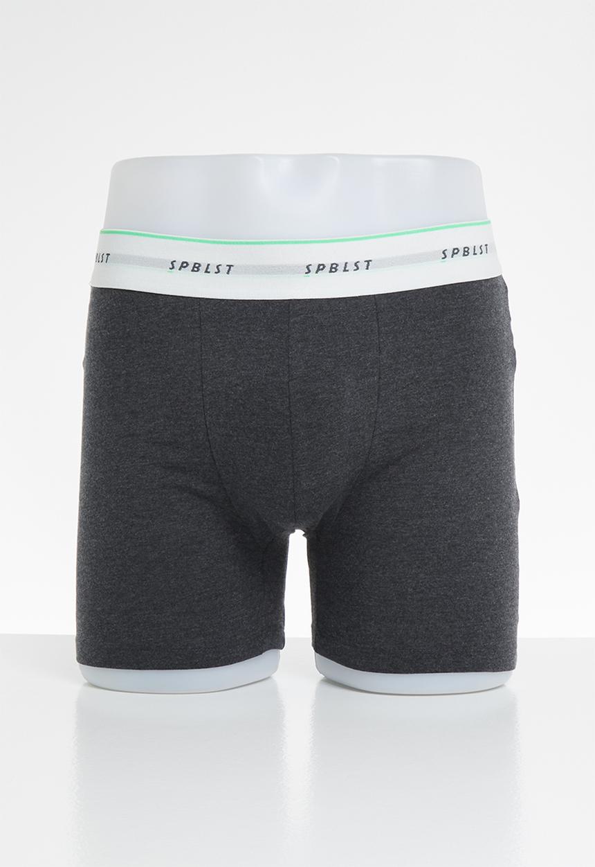 Superbalist - 2 Pack Ryder long boxer briefs - charcoal