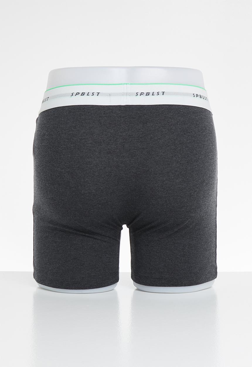 Superbalist - 2 Pack Ryder long boxer briefs - charcoal