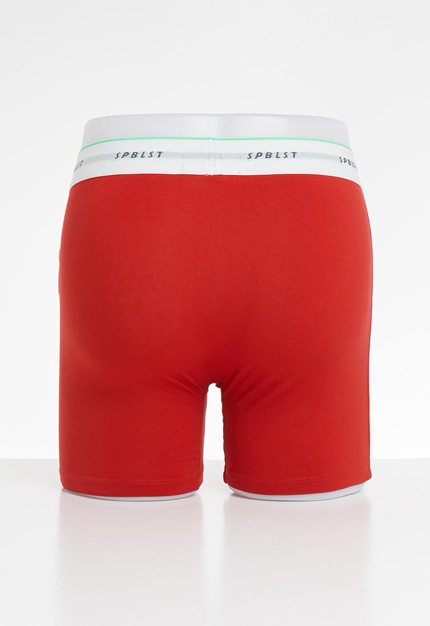 Superbalist - 2-pack Ryder long boxer briefs - blue & red 