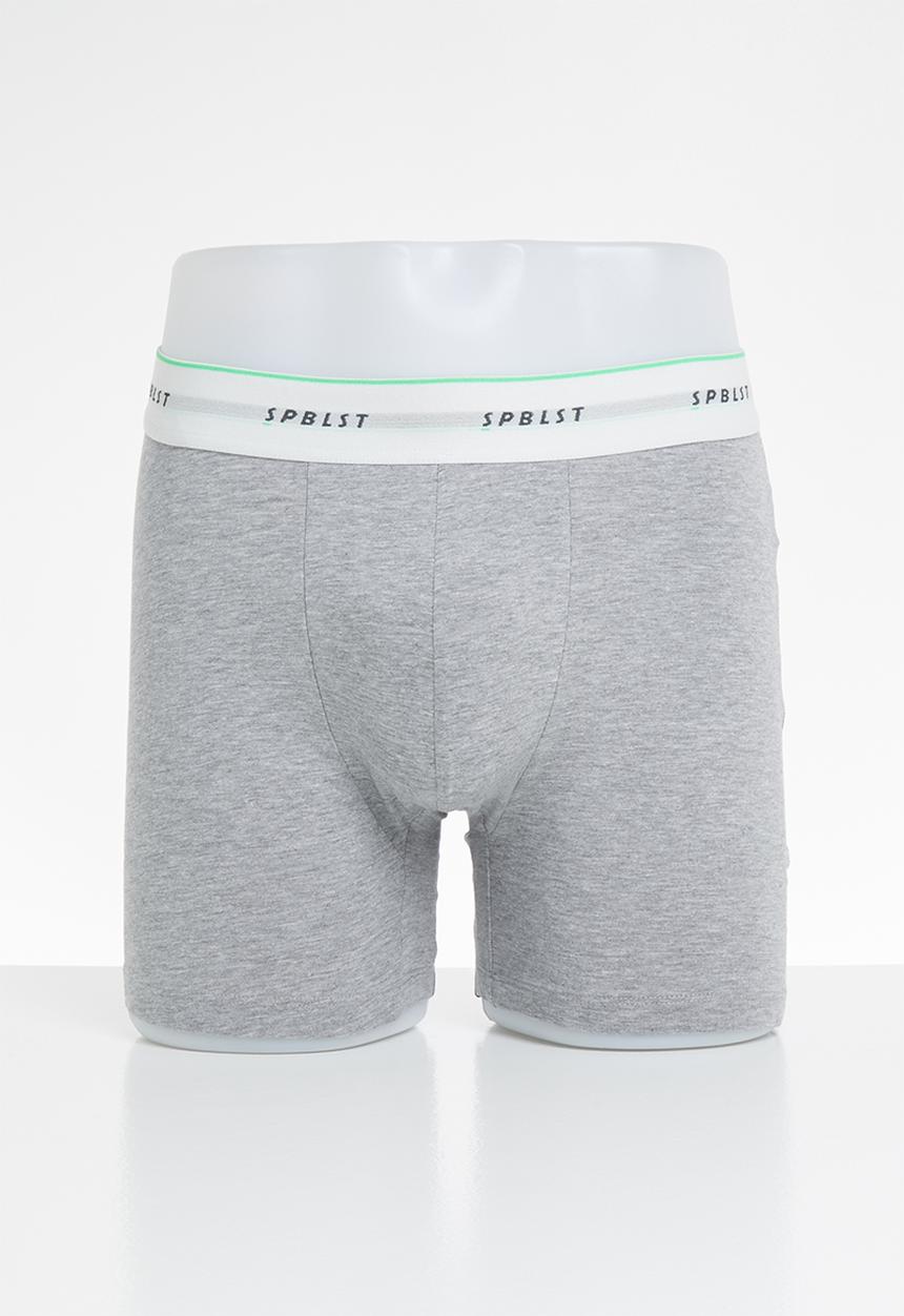 Superbalist - 2 Pack Ryder long boxer briefs - blue & grey 