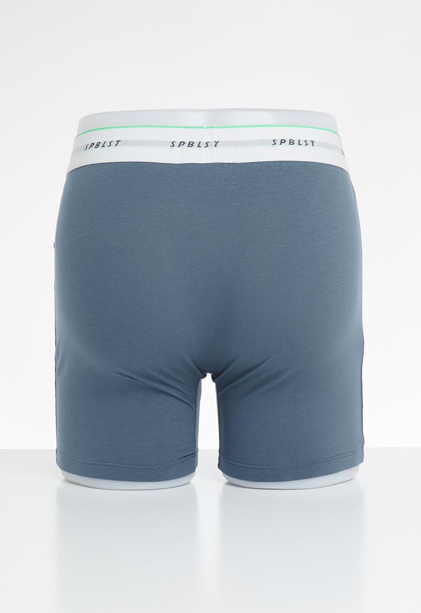 Superbalist - 2 Pack Ryder long boxer briefs - blue & grey 