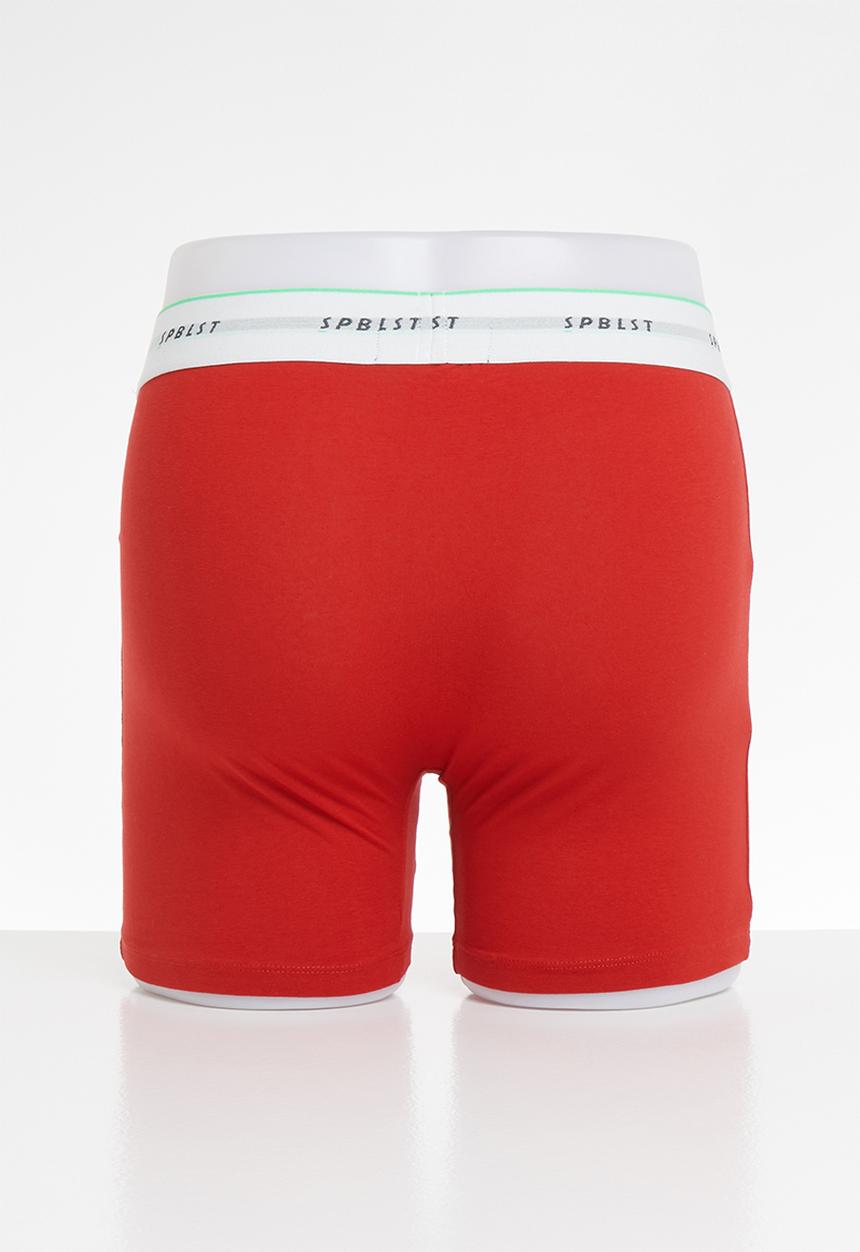 Superbalist - 2 Pack Ryder long boxer briefs - red & grey 