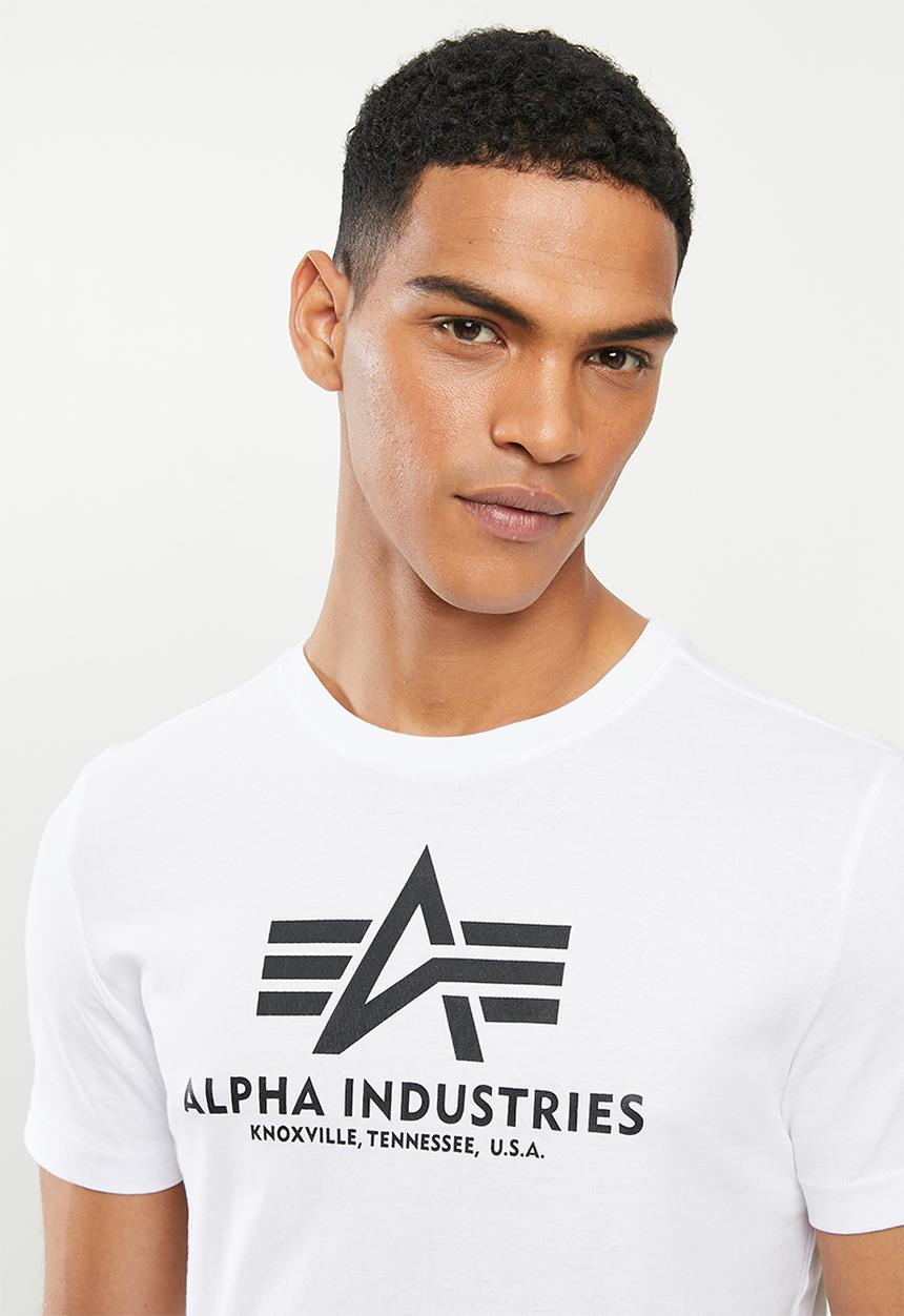 Alpha Industries - Alpha logo print tee - white