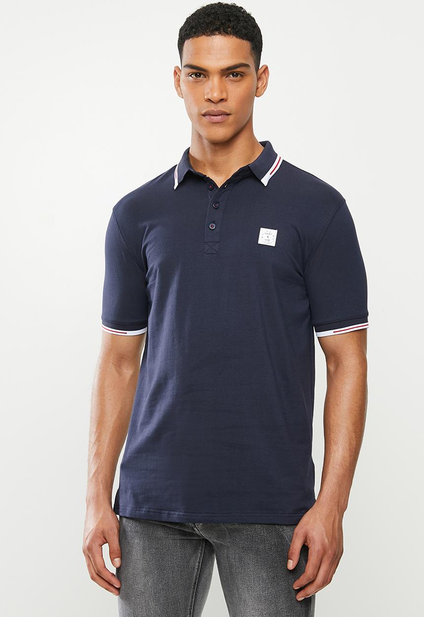 SOVIET - Haines mens s/slv fashion golfer - navy
