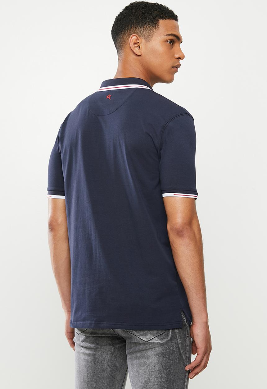 SOVIET - Haines mens s/slv fashion golfer - navy