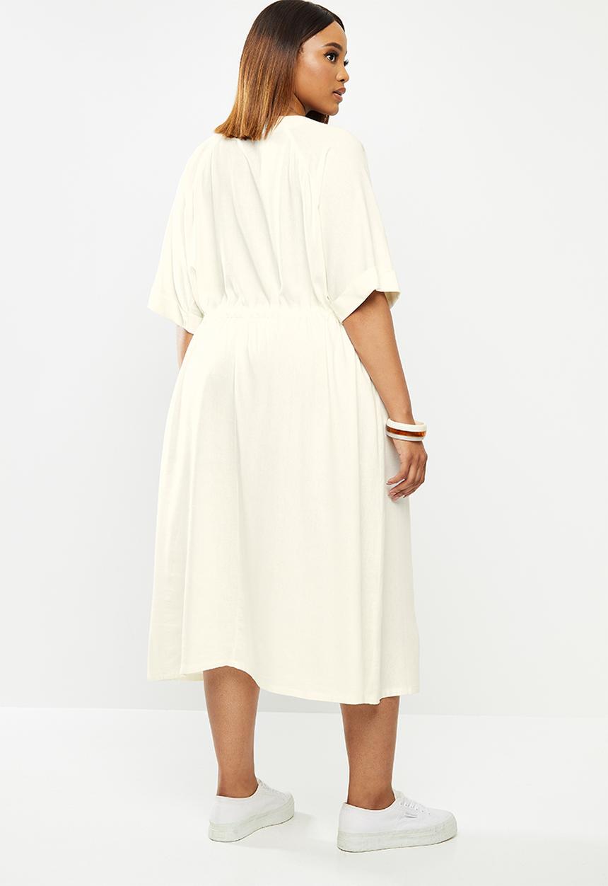 edit Plus - Linen rope dress - milk