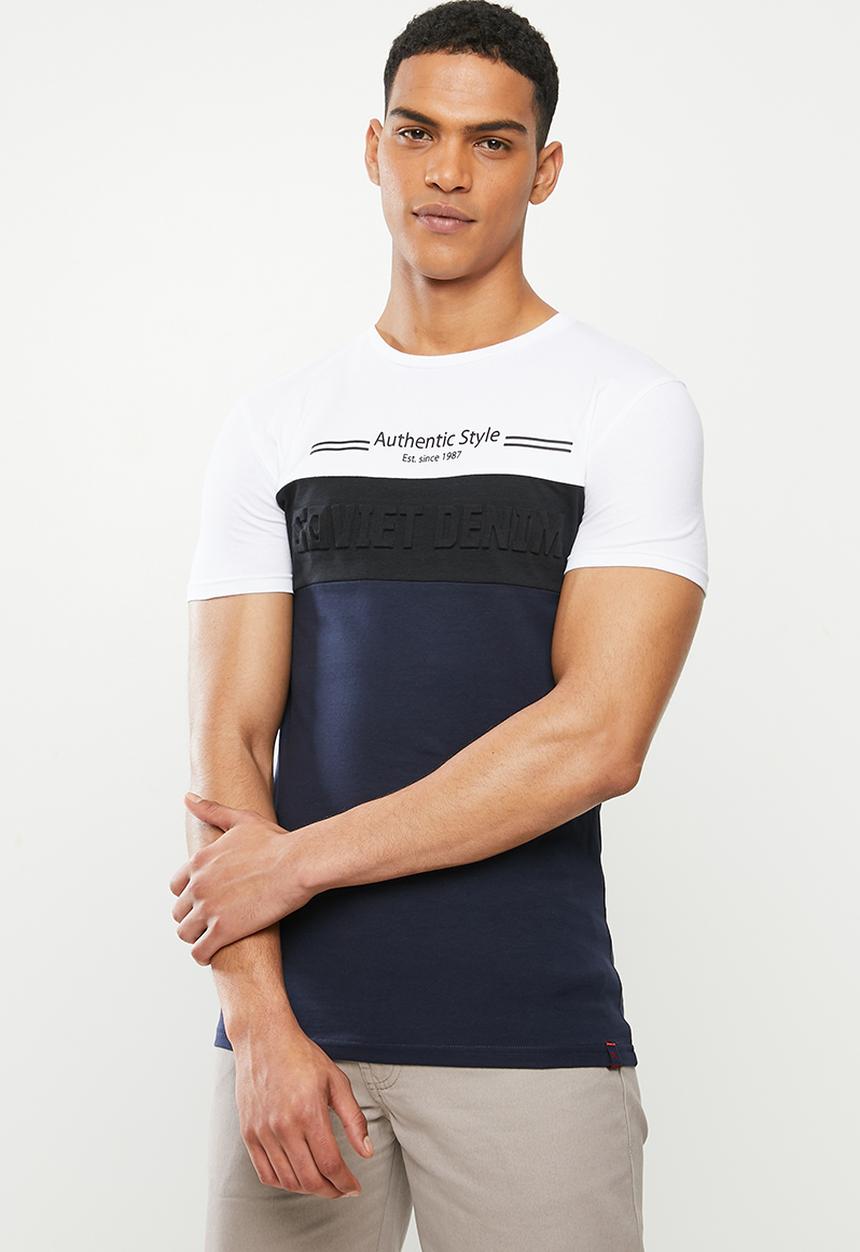 SOVIET - Pirelli mens s/slv fashion tee - white