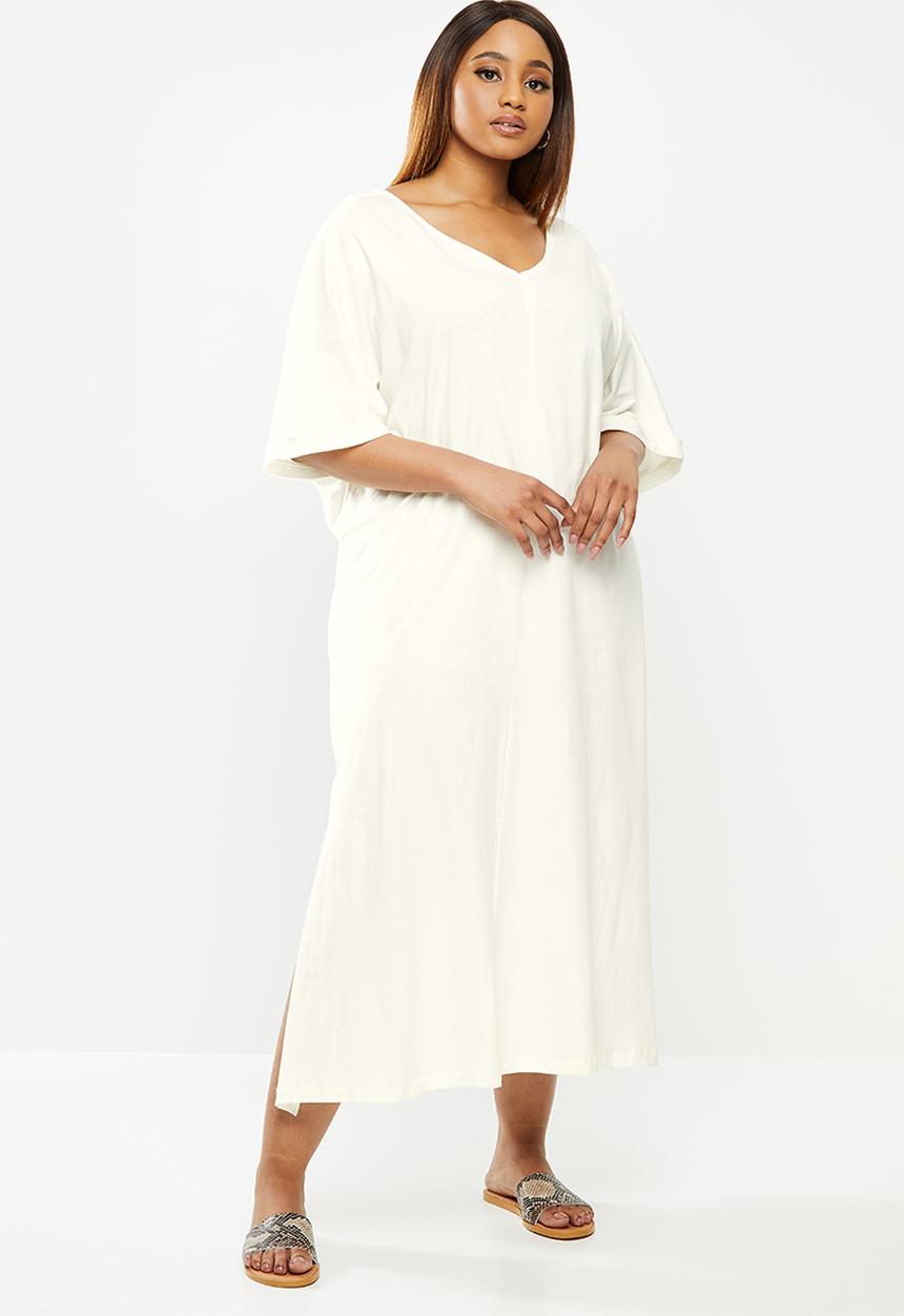edit Plus - Oversized t-shirt dress - cream 
