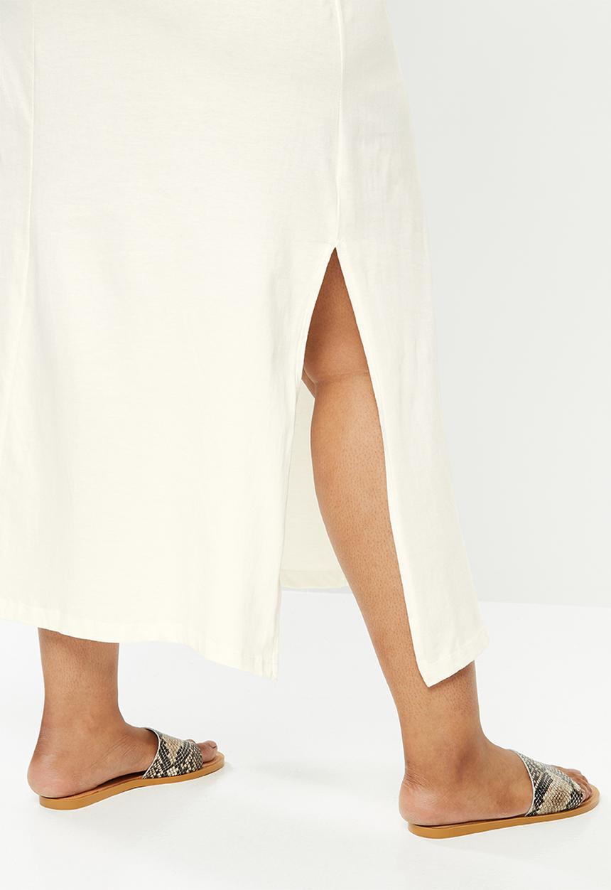 edit Plus - Oversized t-shirt dress - cream 