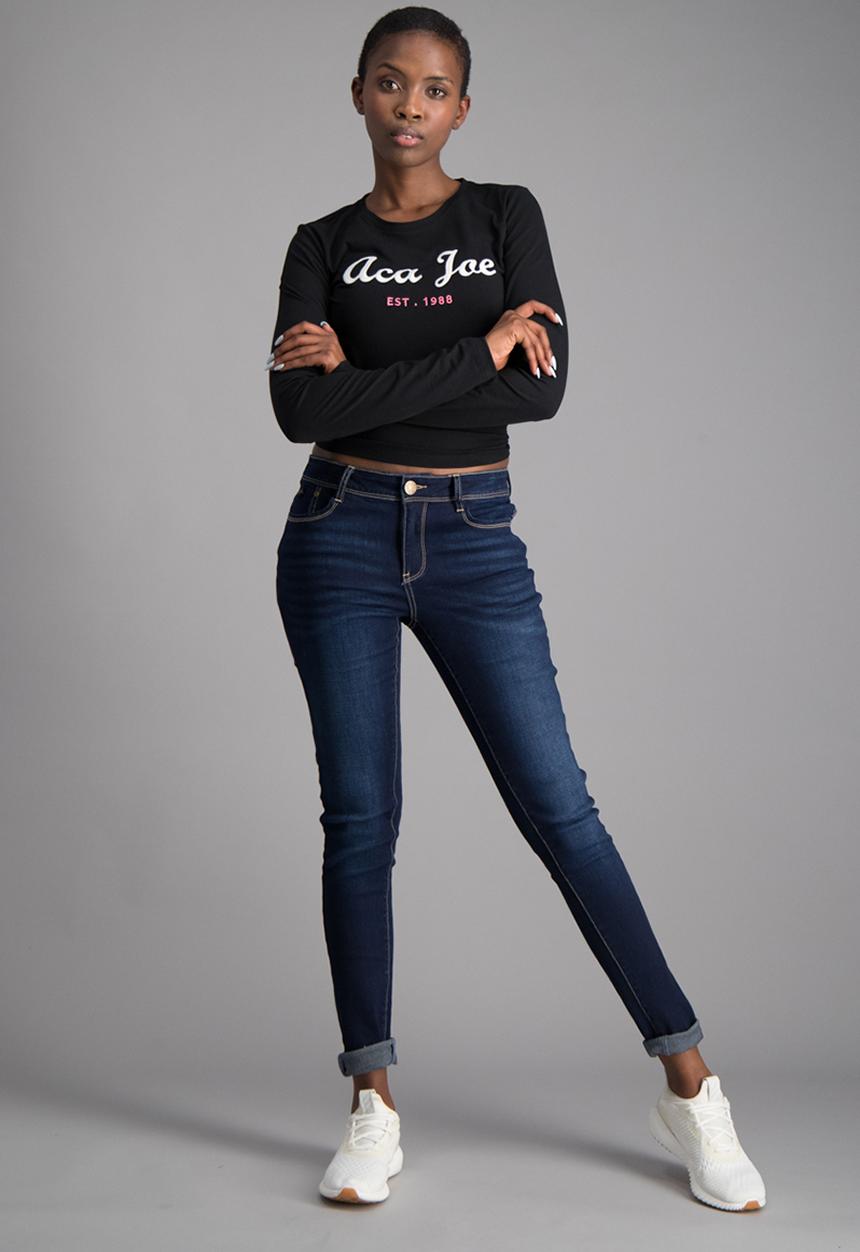 Aca Joe - Aca joe lds denim jeggings - dark wash
