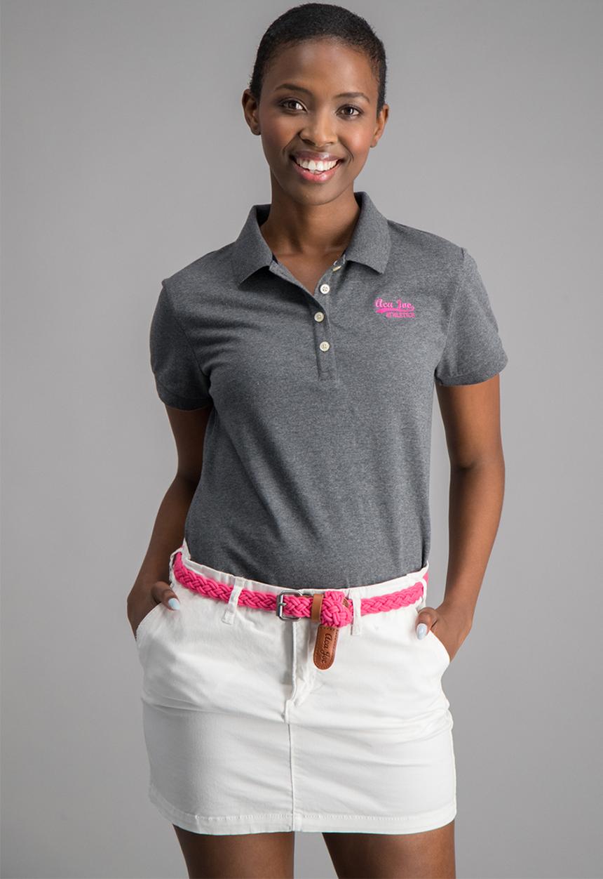 Aca Joe - Plat summer plain golfer - grey melange