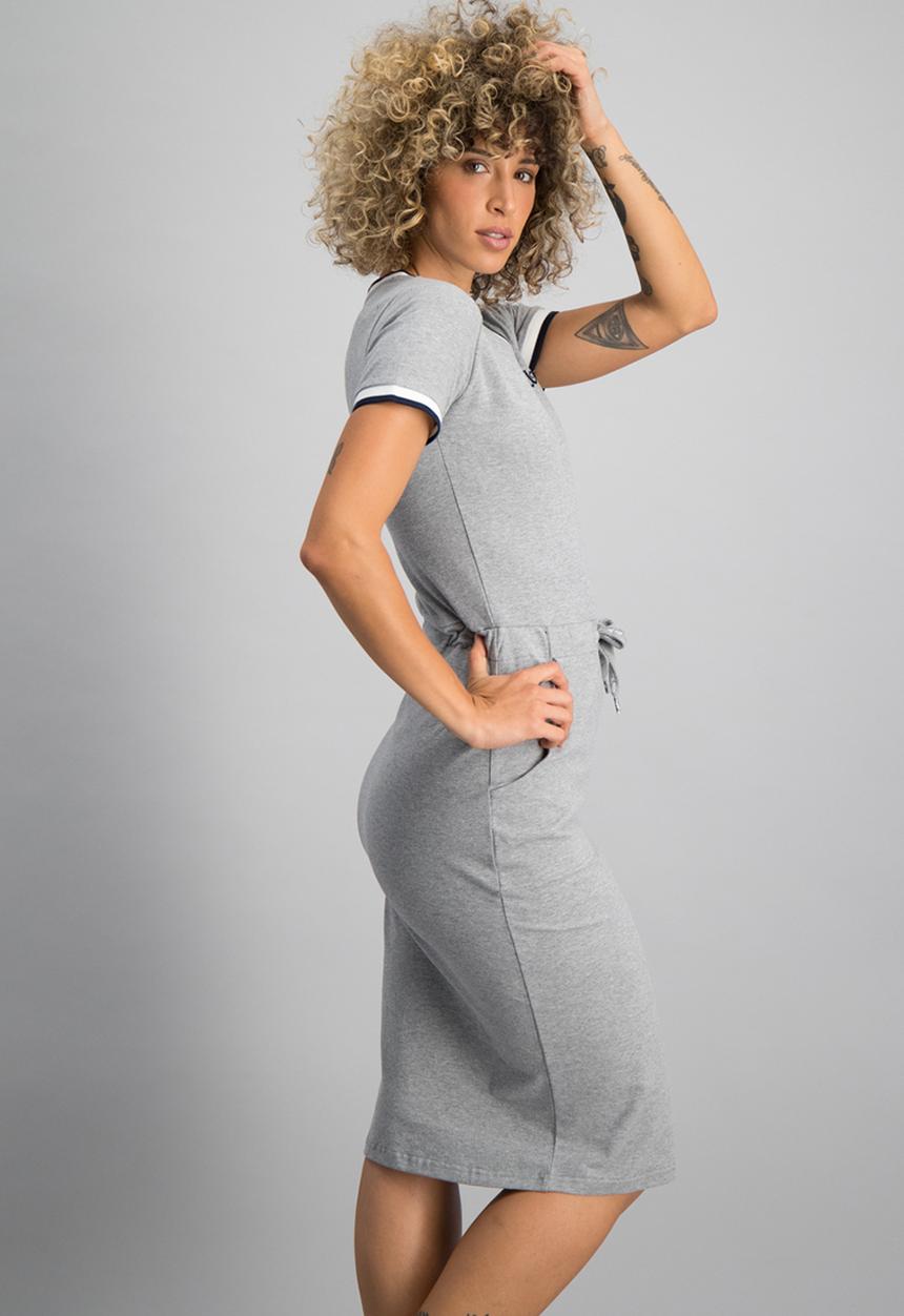Aca Joe - Plat winter single jersey dress - grey