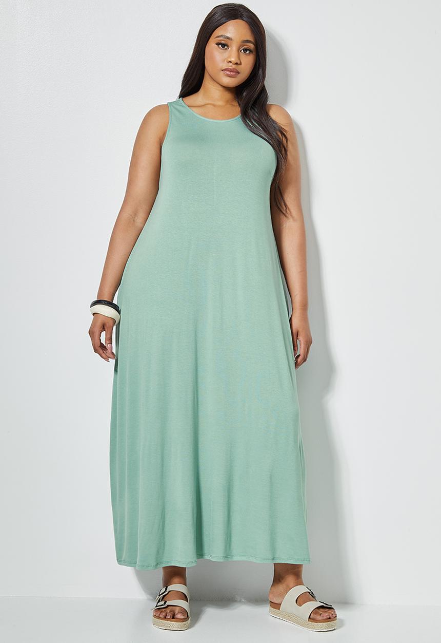 Superbalist - Trapeze vest dress - sage