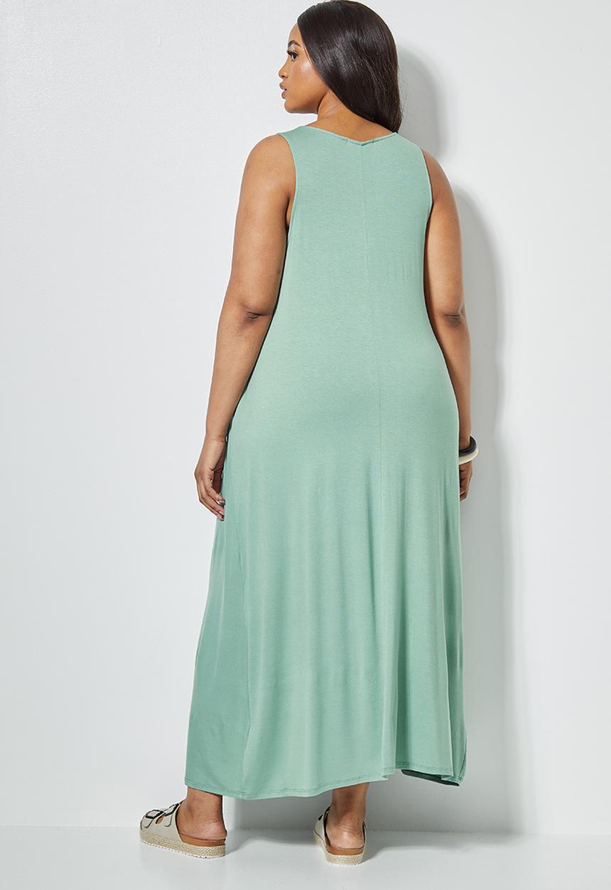 Superbalist - Trapeze vest dress - sage