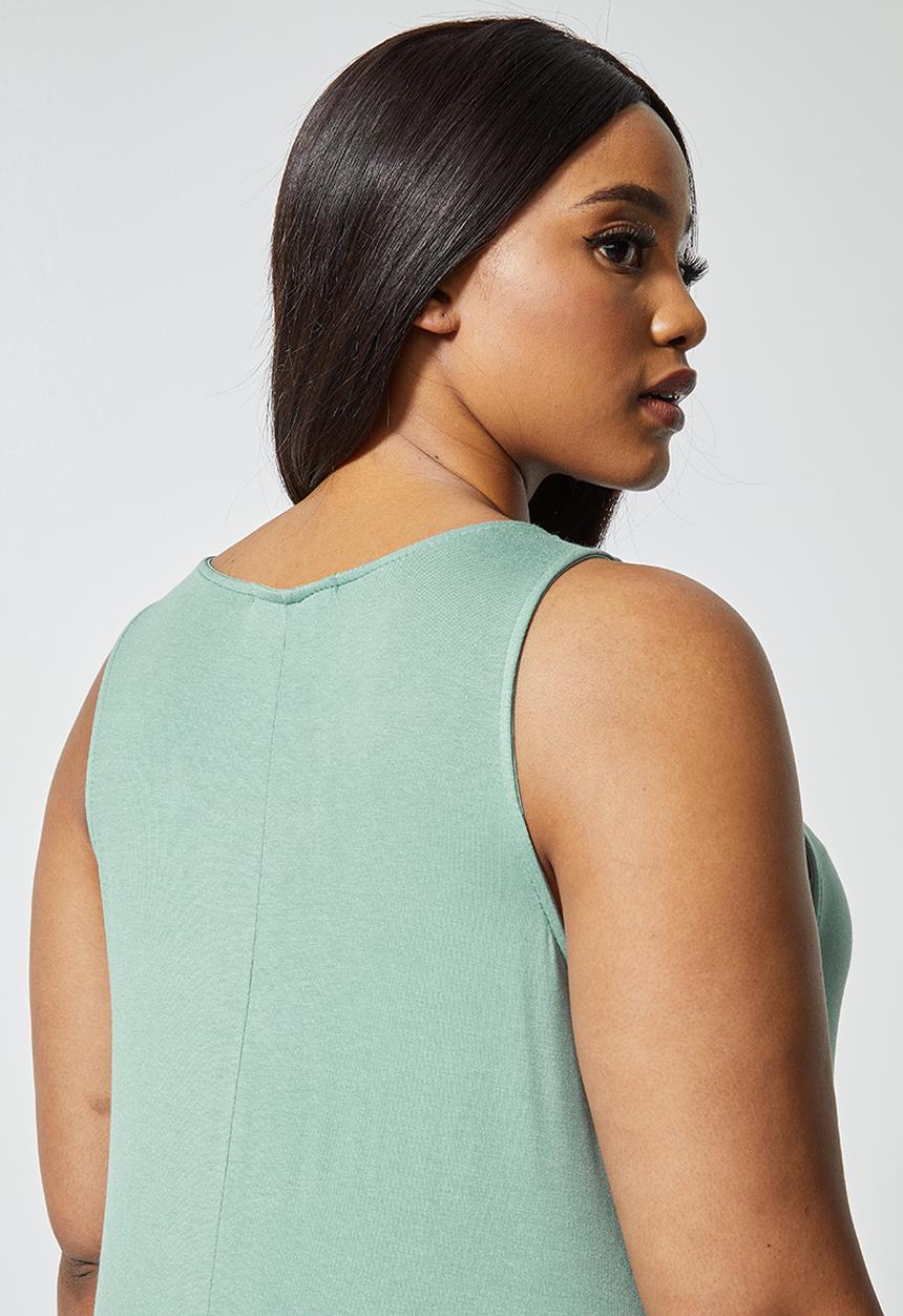 Superbalist - Trapeze vest dress - sage