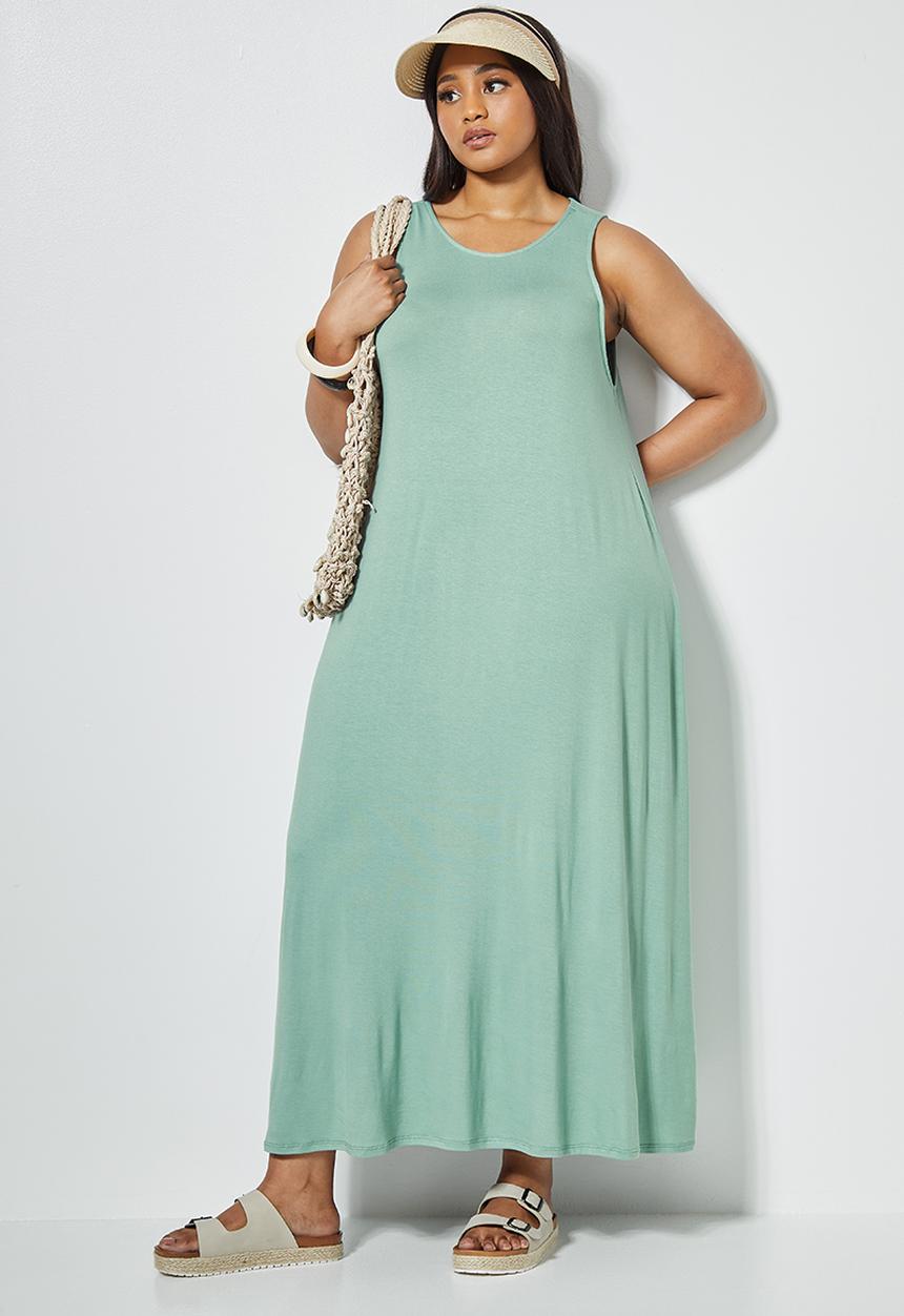 Superbalist - Trapeze vest dress - sage