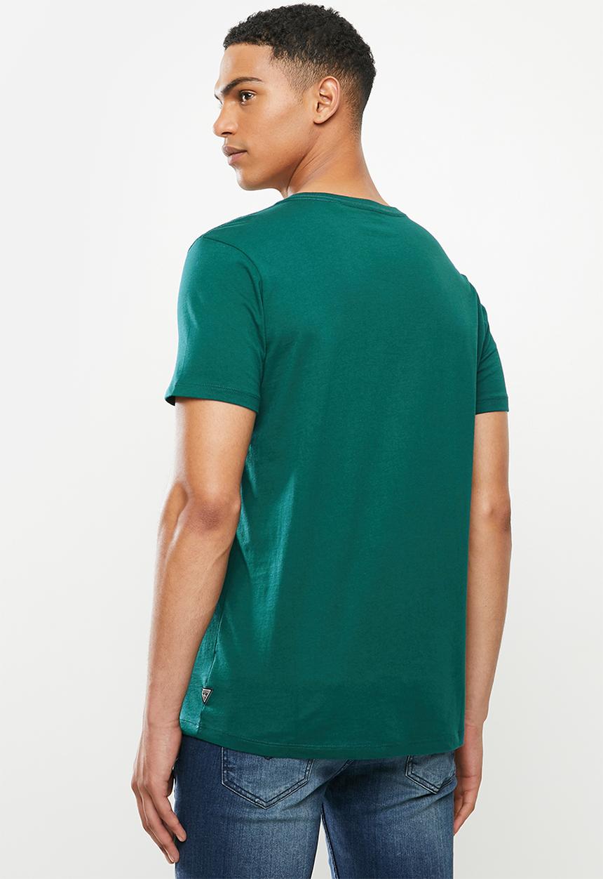 GUESS - Short sleeve guess shadow triangle - green