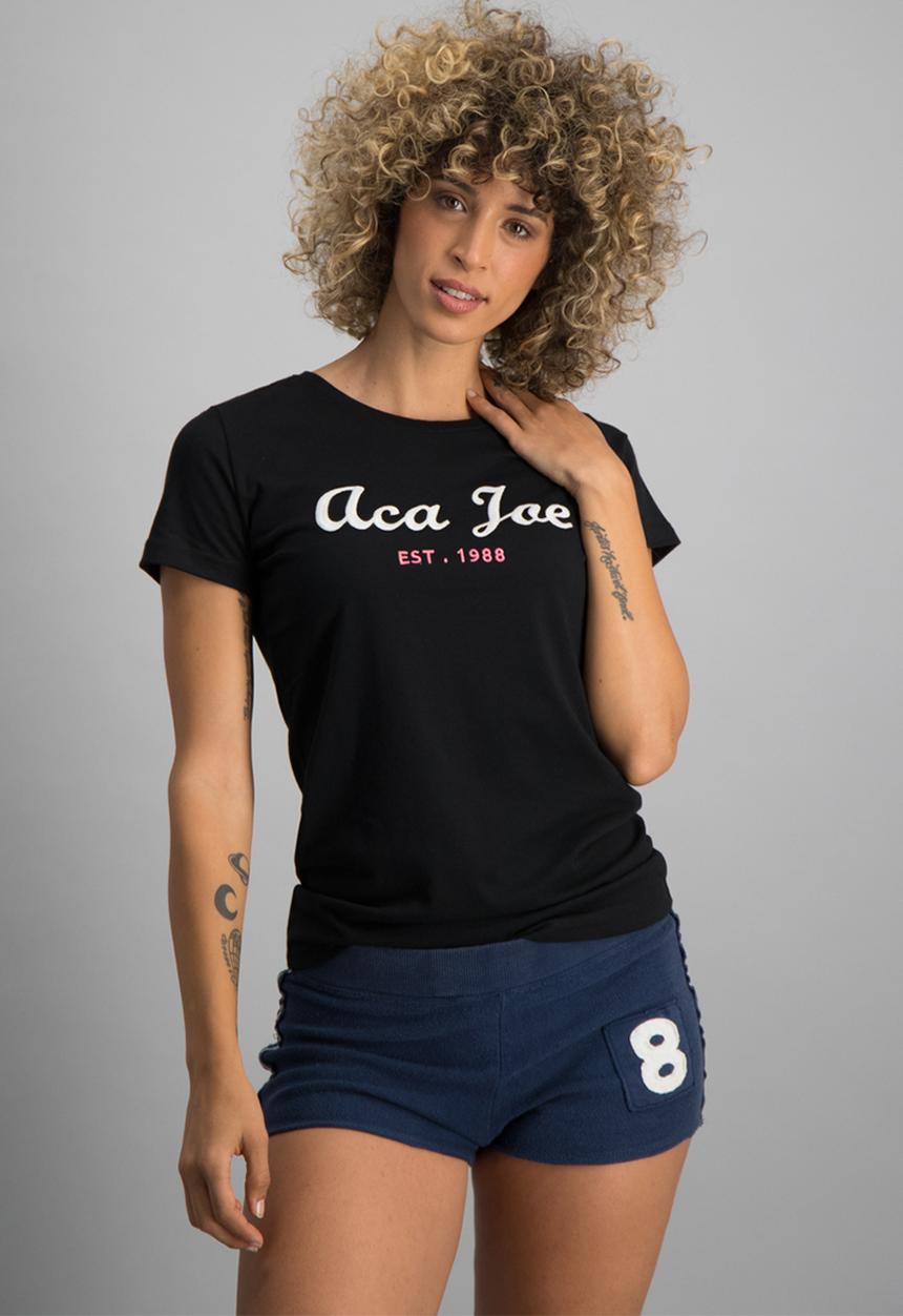 Aca Joe - Joe embroidery T-shirt - black