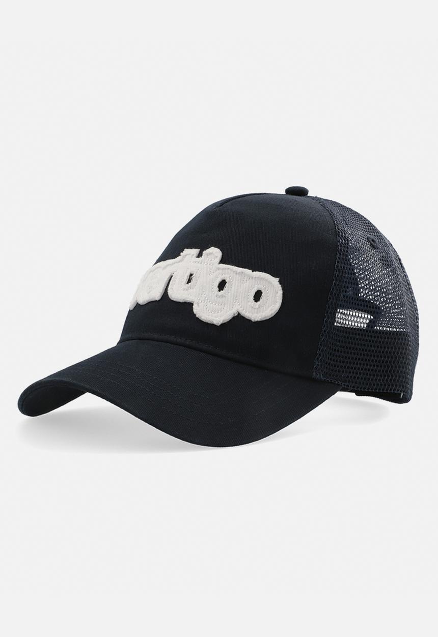 Vertigo - Mens vertigo frayed logo cap - navy