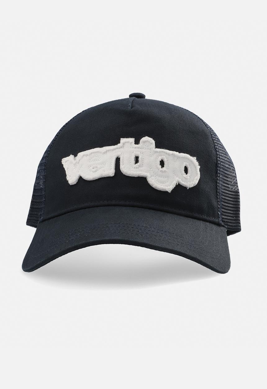 Vertigo - Mens vertigo frayed logo cap - navy