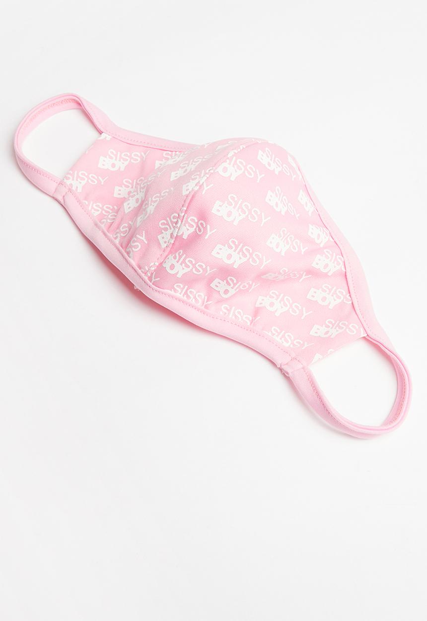 SISSY BOY - Summer break all-over logo face mask - pink