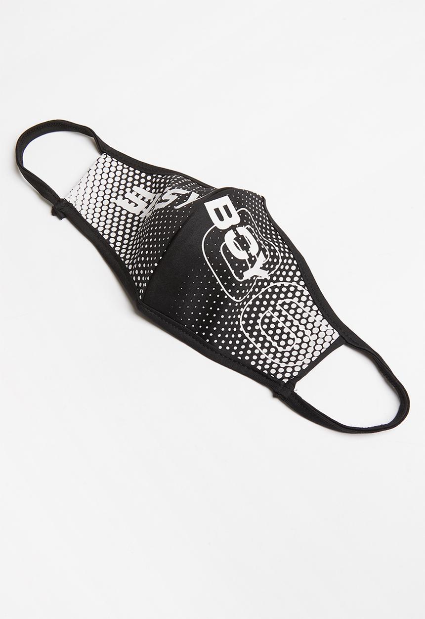 SISSY BOY - Hustle mania sporty face mask - black & white