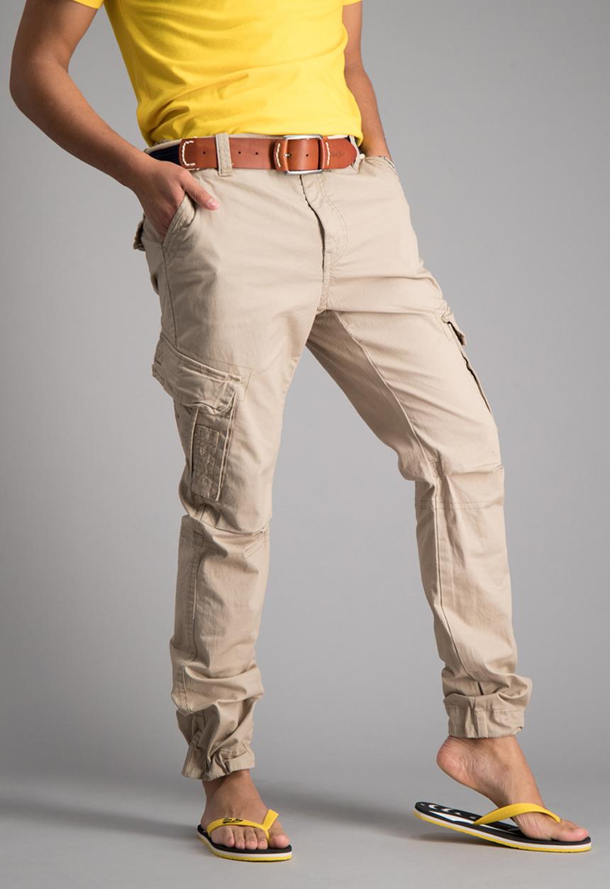 Aca Joe - Mens Aca Joe cargo pants - khaki 