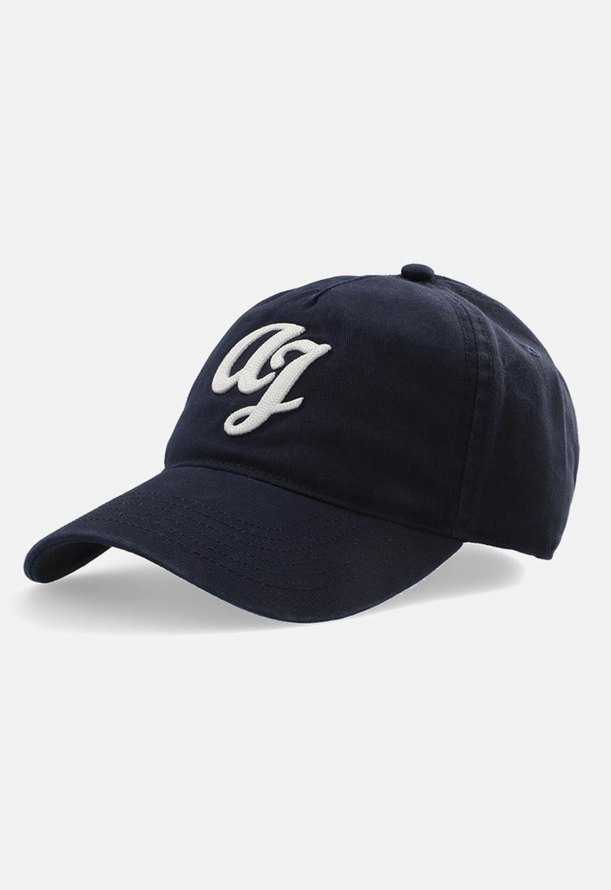 Aca Joe - Mens aca joe embroidered logo cap - navy & white