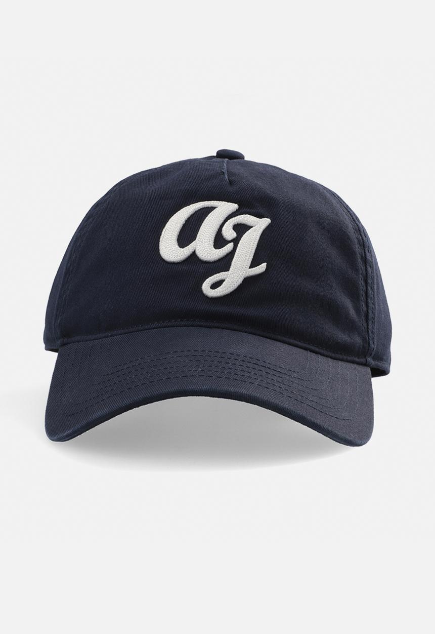 Aca Joe - Mens aca joe embroidered logo cap - navy & white