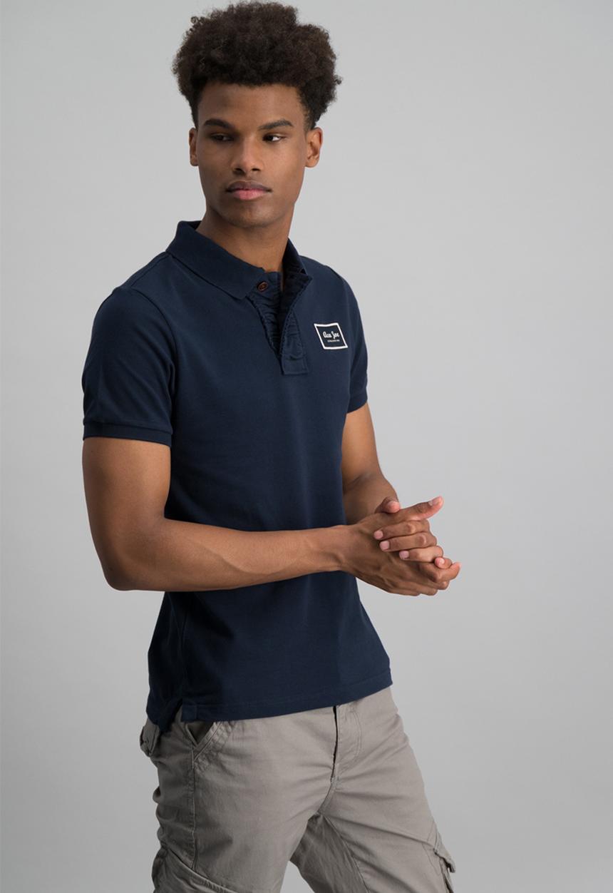 Aca Joe - Mens plaque logo golfer - navy 
