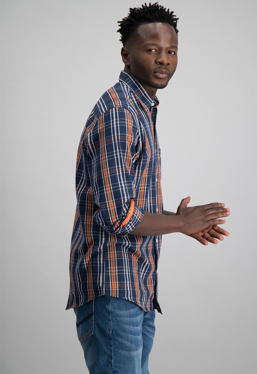 Aca Joe - Mens aca joe check long sleeve shirt - multi 