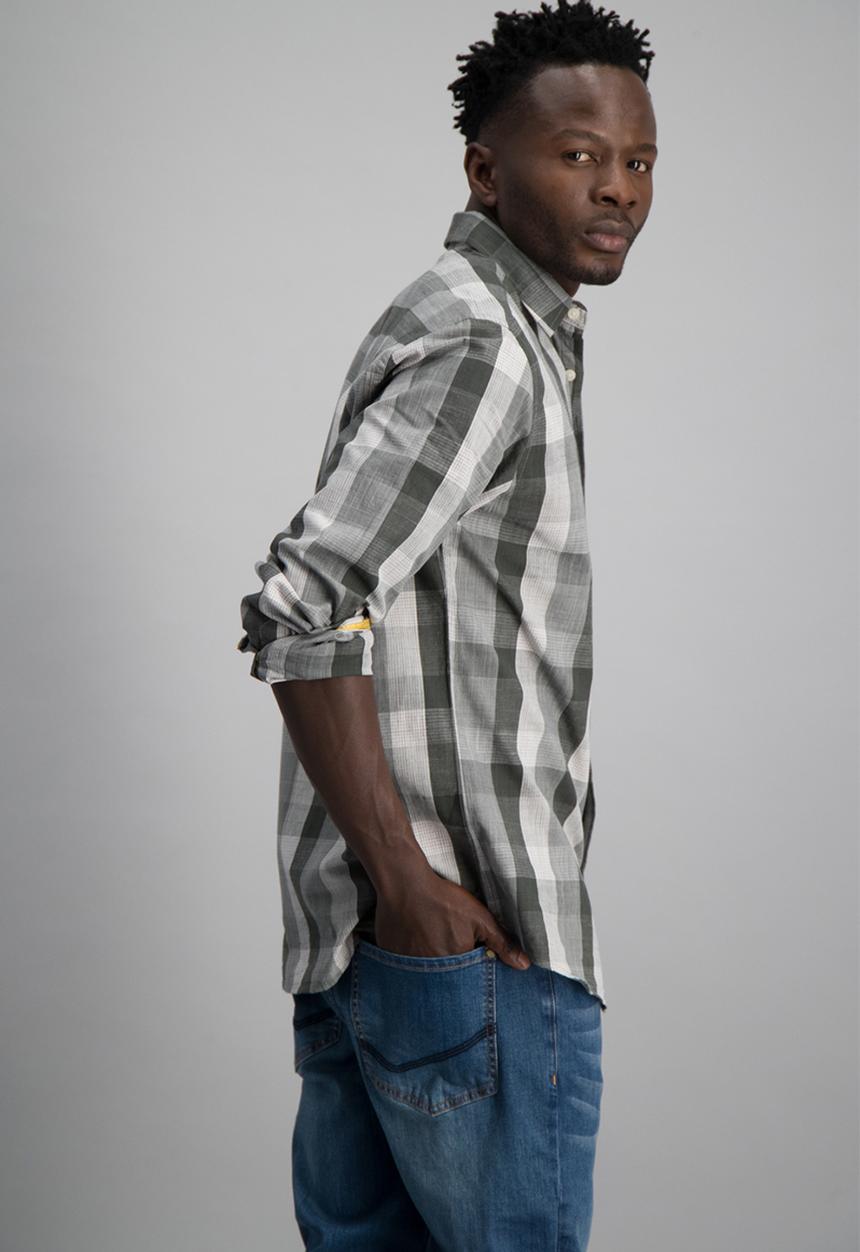 Aca Joe - Mens aca joe check long sleeve shirt - multi 