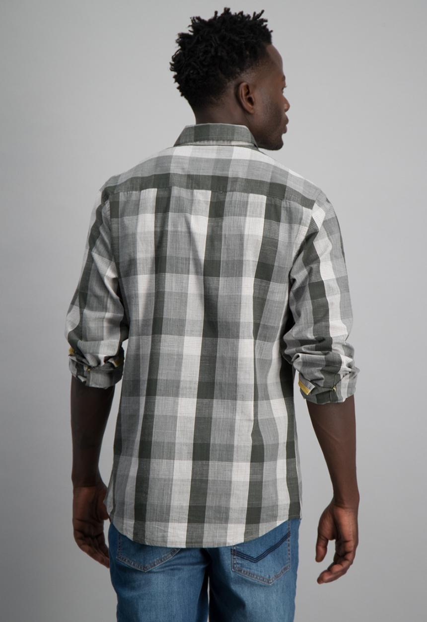 Aca Joe - Mens aca joe check long sleeve shirt - multi 