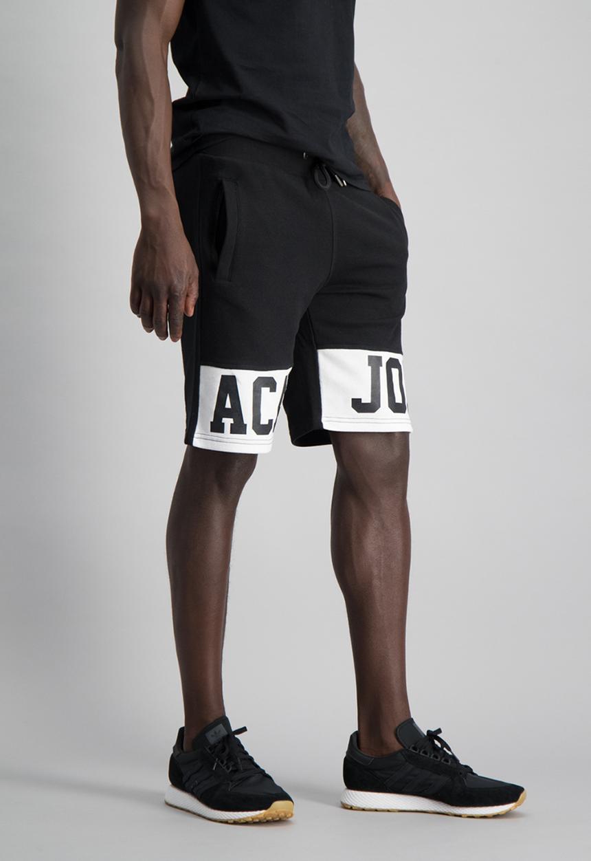 Aca Joe - Mens aca joe unbrushed fleece shorts - black 