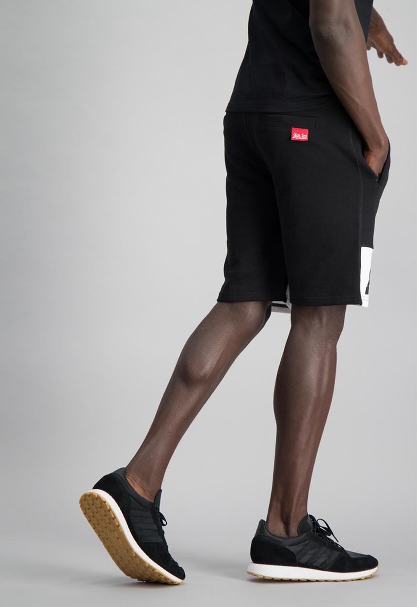 Aca Joe - Mens aca joe unbrushed fleece shorts - black 
