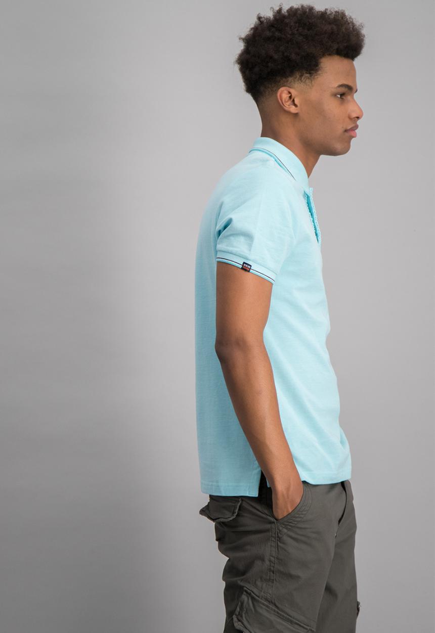 Aca Joe - Mens oxford golfer - light blue 