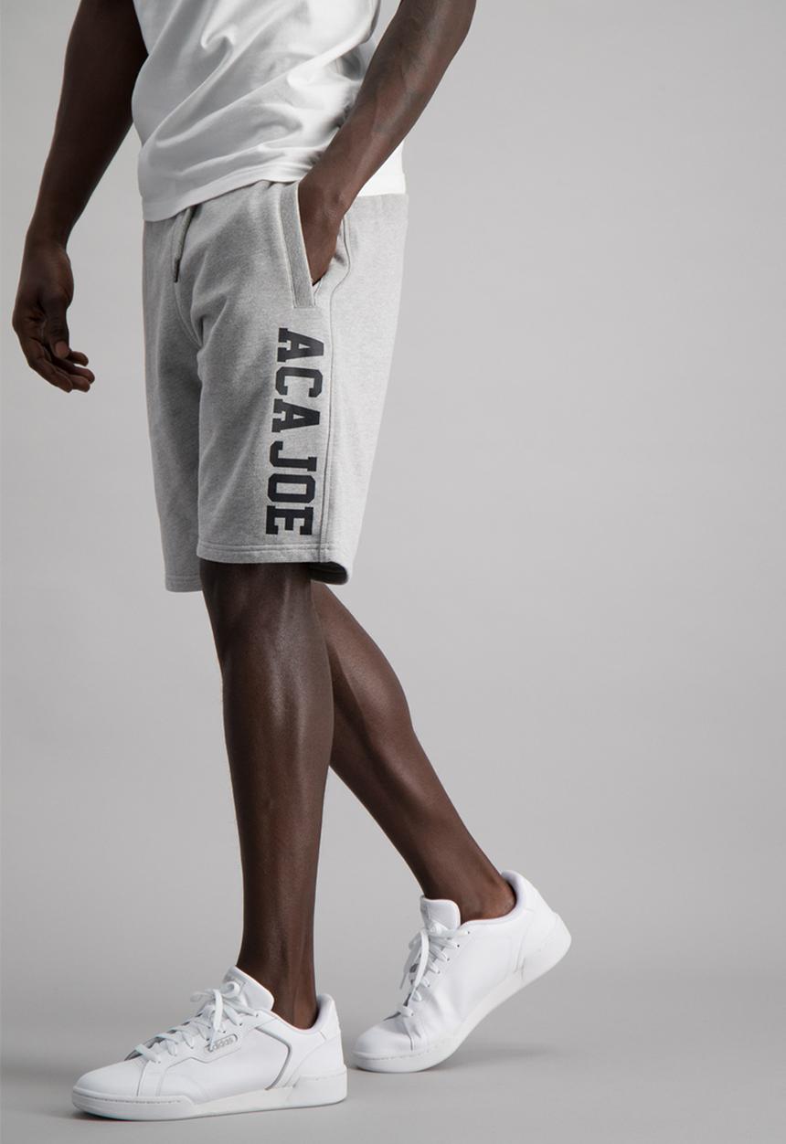 Aca Joe - Mens aca joe unbrushed fleece shorts - grey 