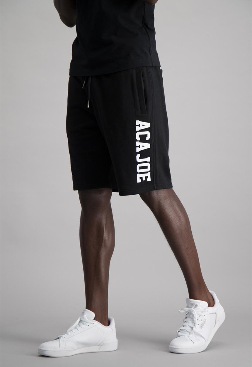 Aca Joe - Mens aca joe unbrushed fleece shorts - black 