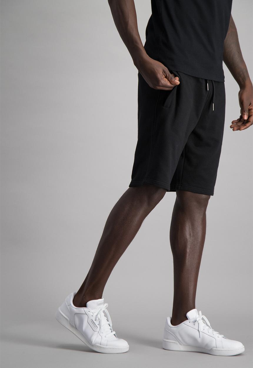 Aca Joe - Mens aca joe unbrushed fleece shorts - black 