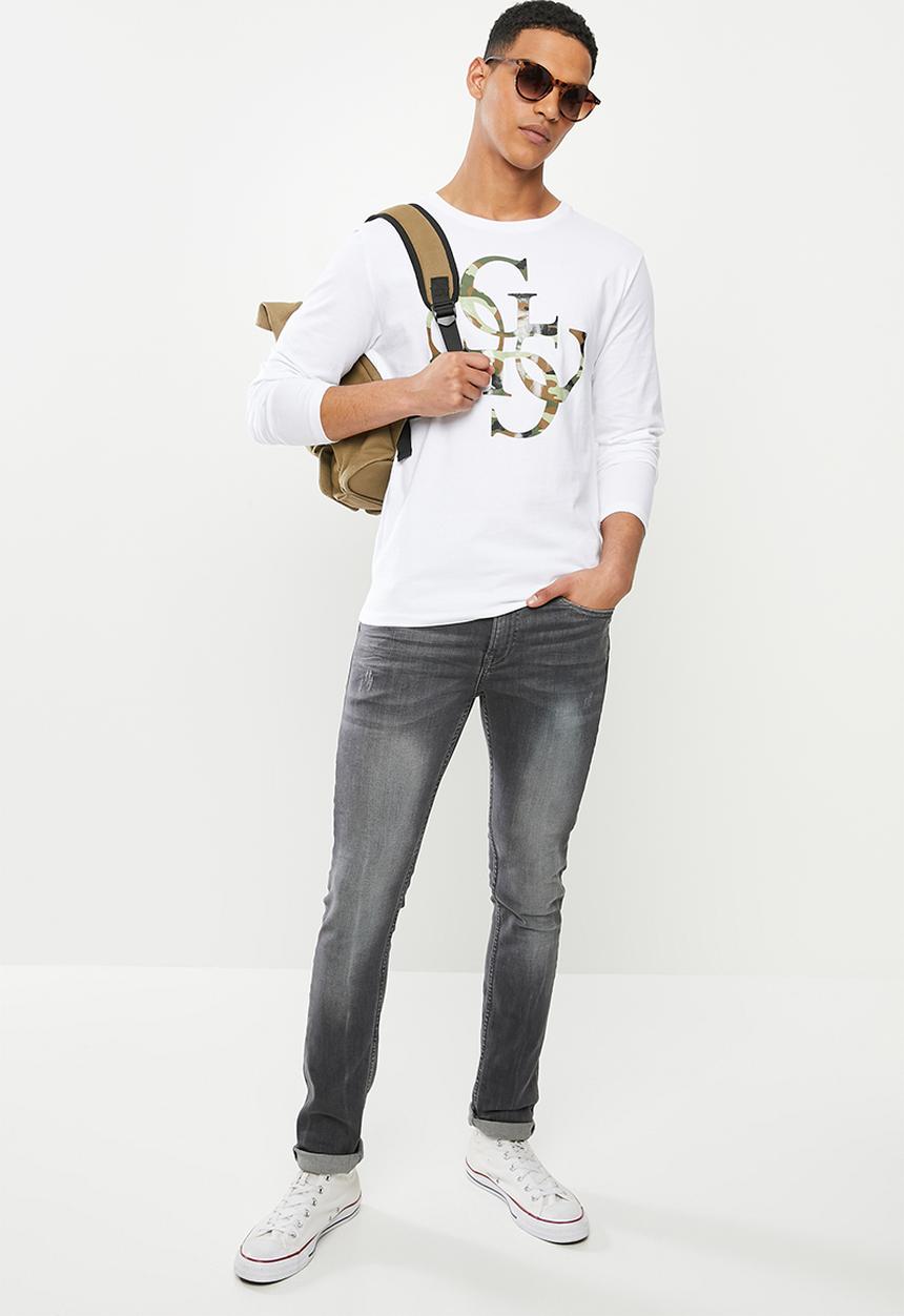 GUESS - Skinny jeans - washed black
