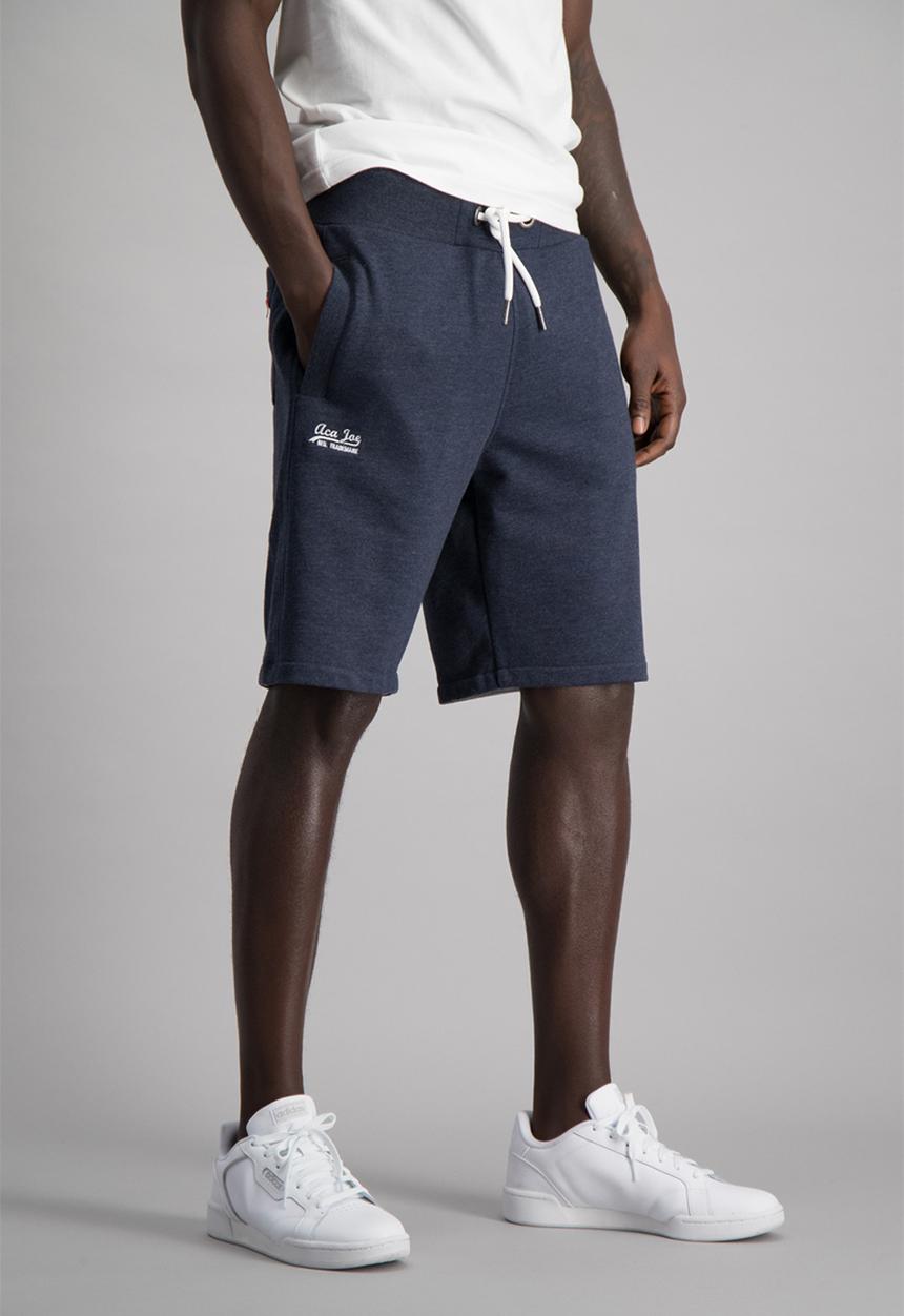 Aca Joe - Mens aca joe unbrushed fleece shorts - navy 