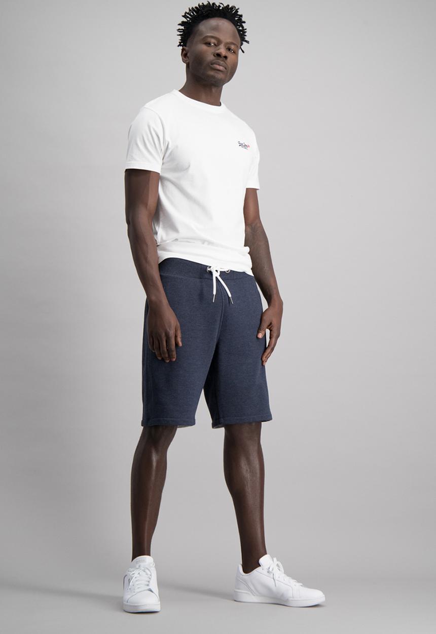 Aca Joe - Mens aca joe unbrushed fleece shorts - navy 