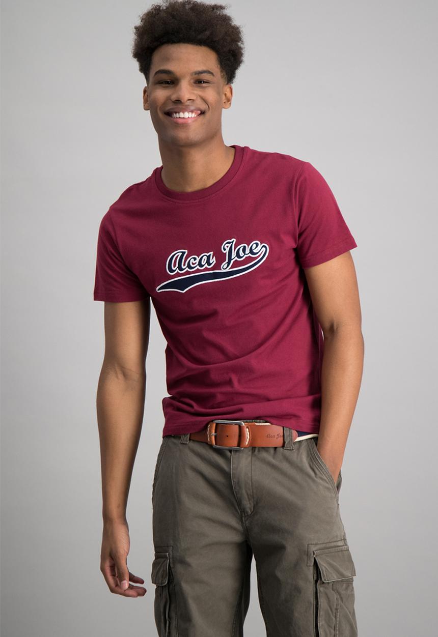 Aca Joe - Mens aca joe short sleeve T-shirt - maroon
