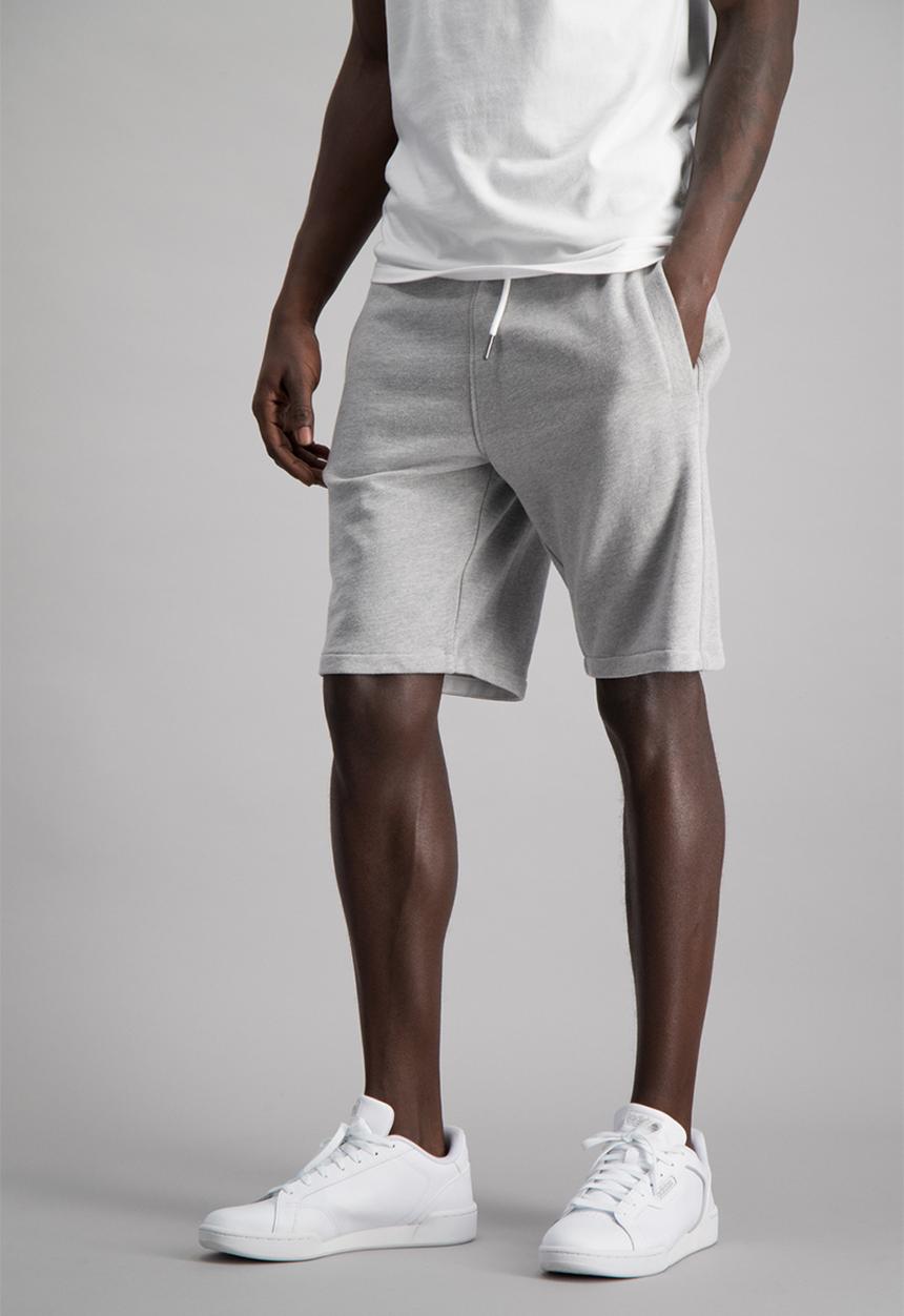 Aca Joe - Mens aca joe unbrushed fleece shorts - grey 
