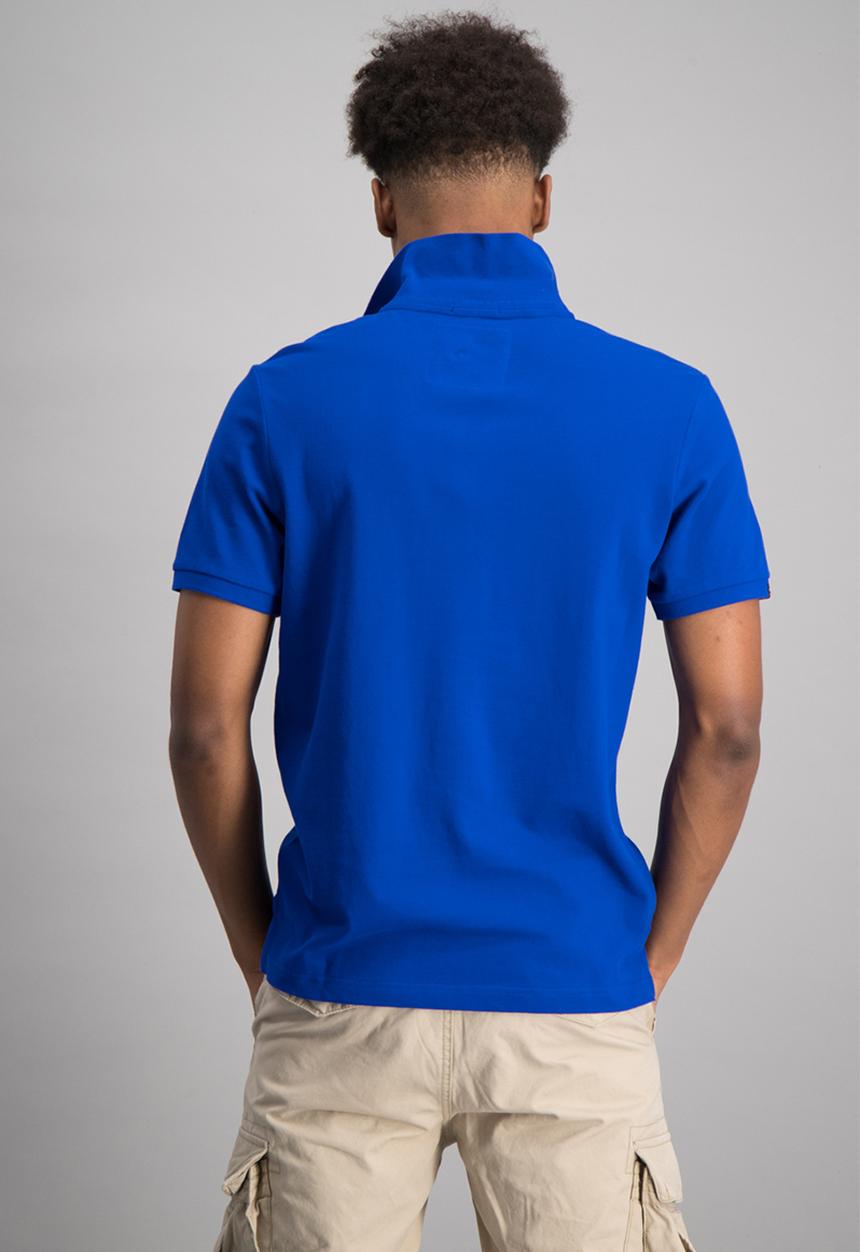 Aca Joe - Mens embossed logo golfer - blue 