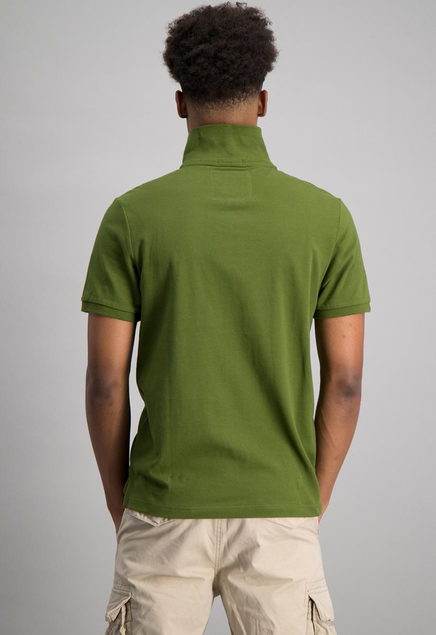 Aca Joe - Mens embossed logo golfer - olive 