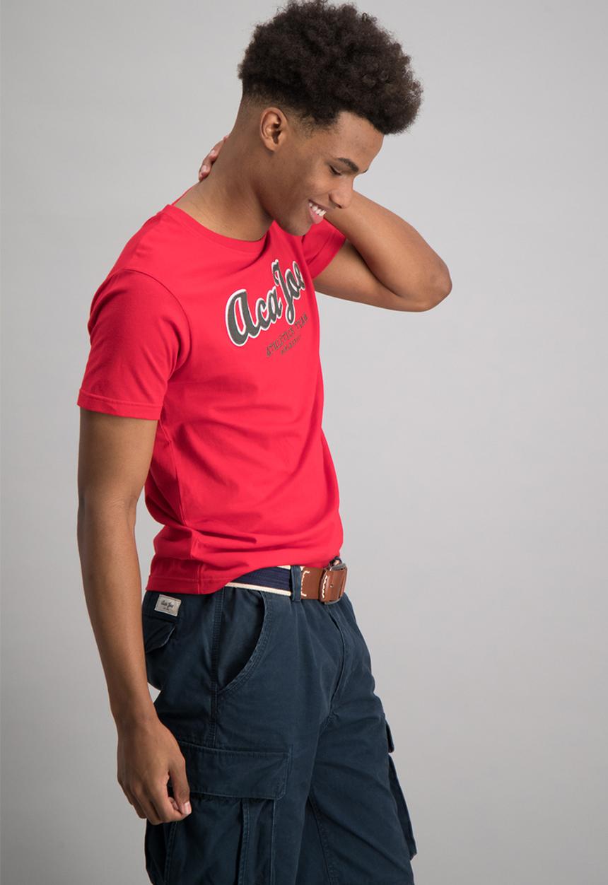 Aca Joe - Mens aca joe short sleeve T-shirt - red